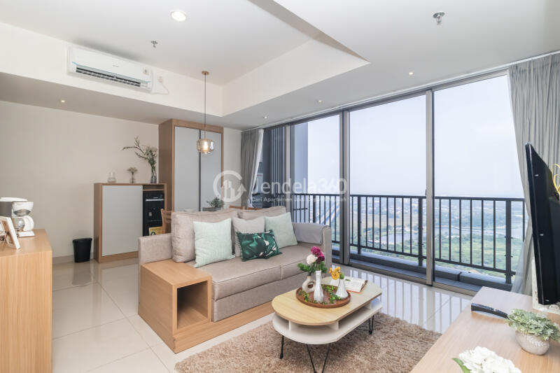 Living Room 2BR Apartment with  View at Orange County Lippo Cikarang
