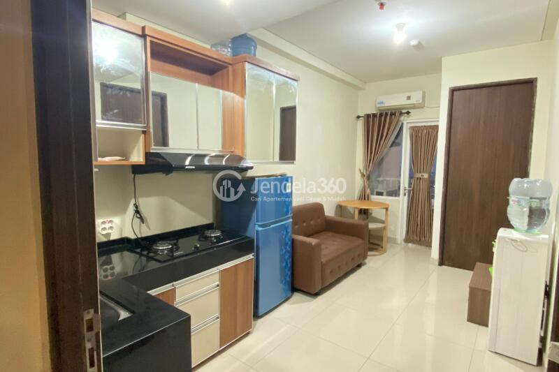 Living Room Elegant 2BR Apartment High Floor with LRT Station View at Grand Icon Caman Apartment