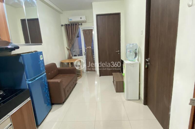 Living Room Elegant 2BR Apartment High Floor with LRT Station View at Grand Icon Caman Apartment