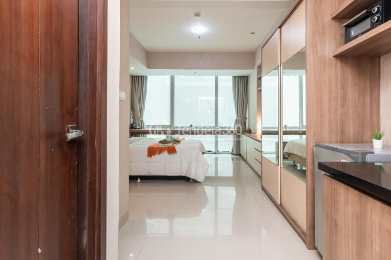 Bedroom Homey Studio Apartment at U Residence Karawaci Low Floor