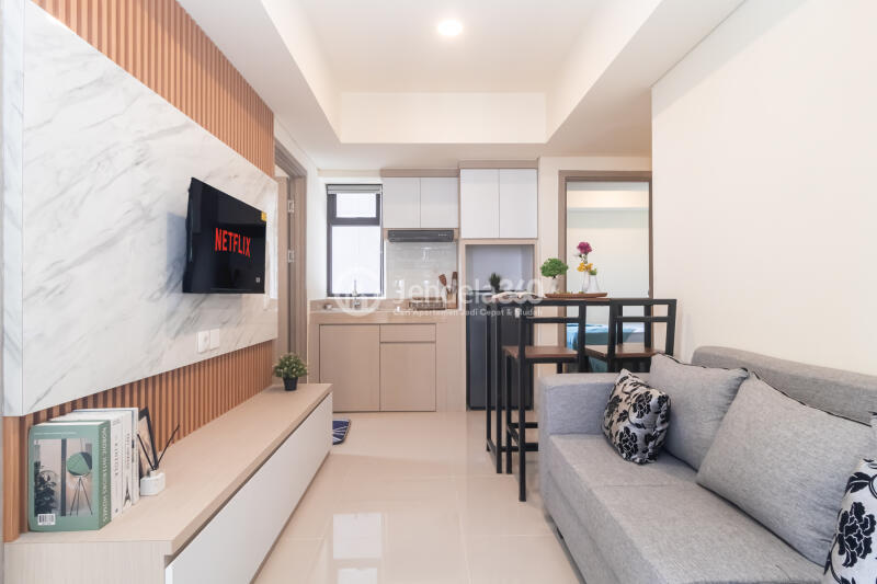 Living Room Strategic Location 3BR Apartment at Meikarta Apartment Low Floor