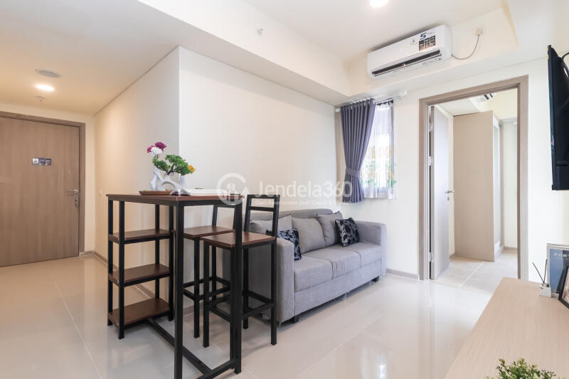 Living Room Strategic Location 3BR Apartment at Meikarta Apartment Low Floor