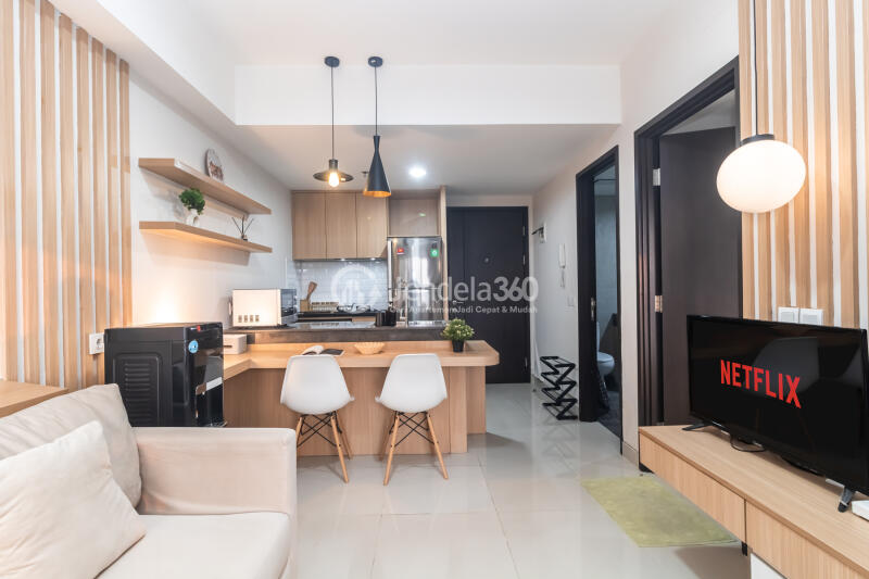 Living Room 1BR Orange County Lippo Cikarang Apartment at Low Floor