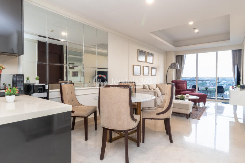 Dining Room Low Floor 1BR Apartment with  View at Pondok Indah Residence