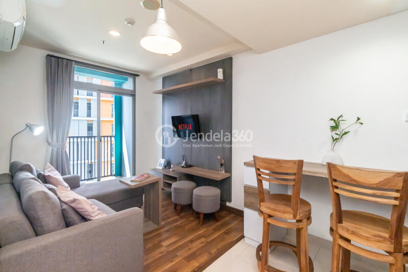 Living Room 1BR Apartment with  View at Pejaten Park Residence