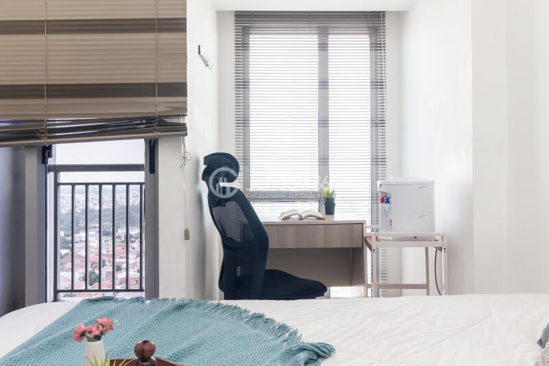 Bedroom Studio M Town Residence Serpong Apartment at High Floor