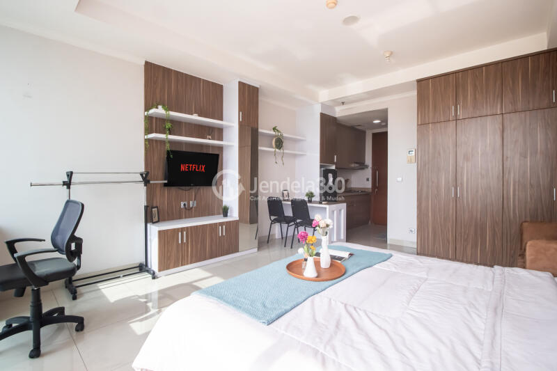Bedroom Stylish Studio Apartment at Ancol Mansion Apartment Tower Pacific Ocean