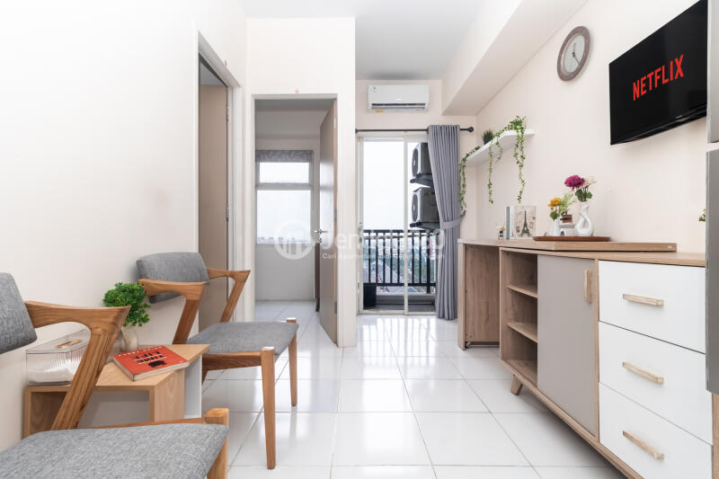 Living Room 2BR Apartment with  View at Kota Ayodhya Apartment