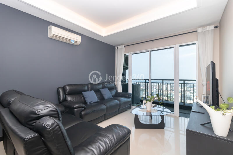 Living Room 2BR Apartment with  View at Green Bay Pluit Apartment