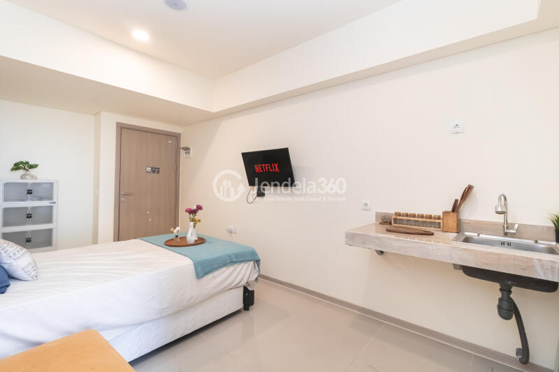 Kitchen Stunning Studio Apartment at Meikarta Apartment Middle Floor