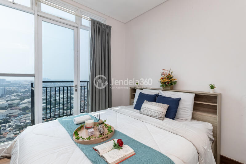 Bedroom Peaceful 1BR Apartment at Puri Orchard Apartment Low Floor