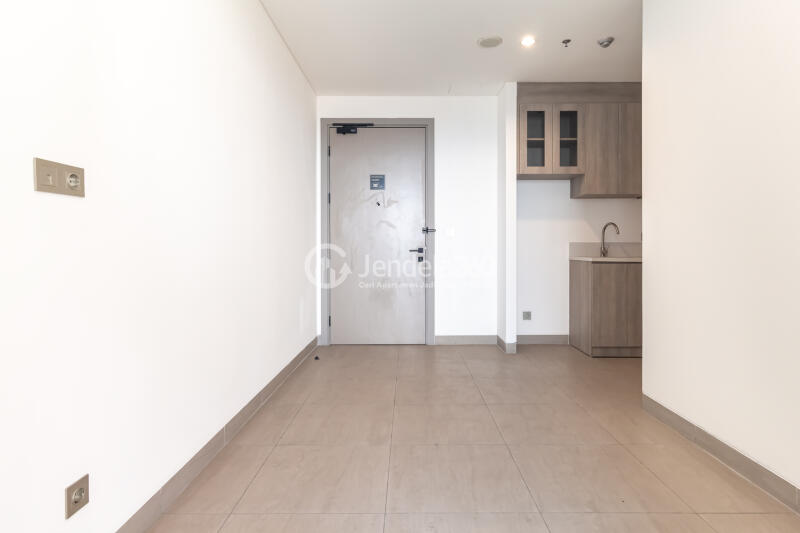 Living Room 1BR Apartment with city View at Fatmawati City Center Apartment