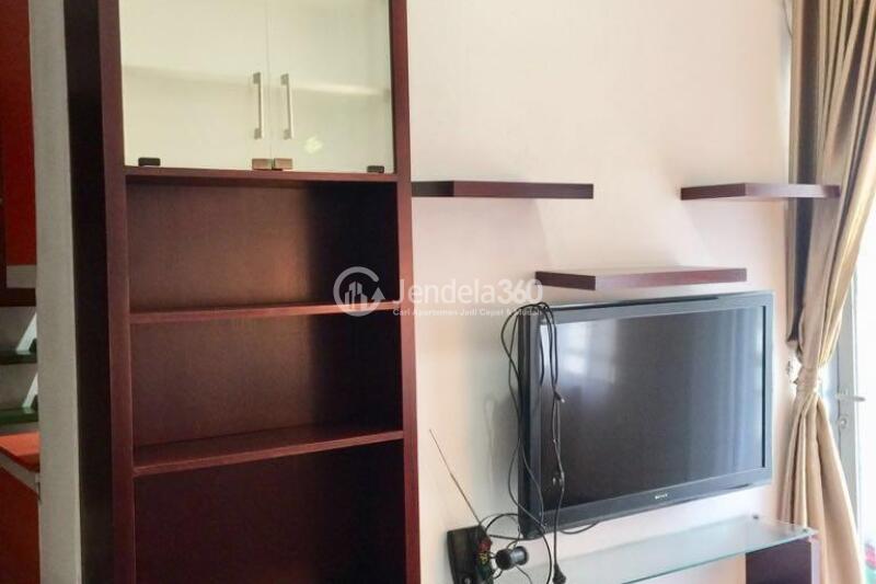 Living Room 1BR Apartment with City View at Sudirman Park Apartment