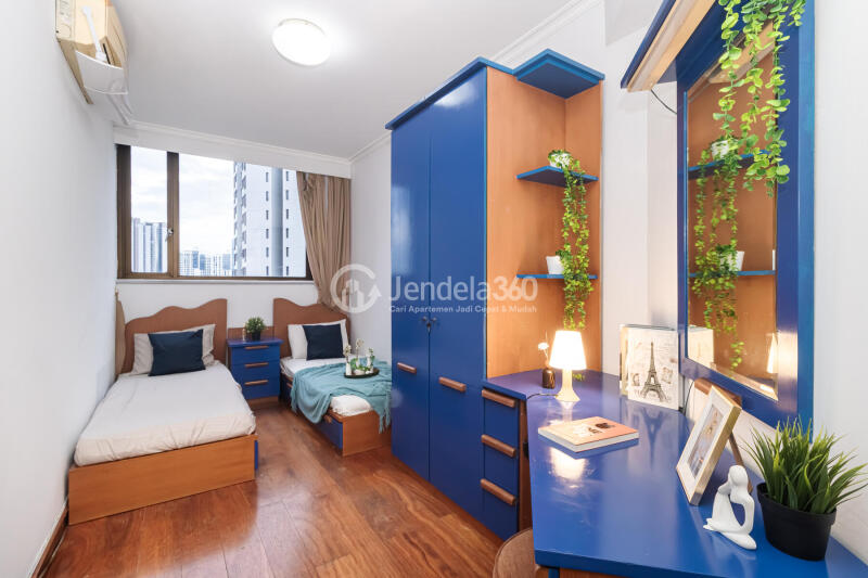 Bedroom 2 Stylish 2BR Apartment Low Floor with City View at Taman Rasuna Apartment