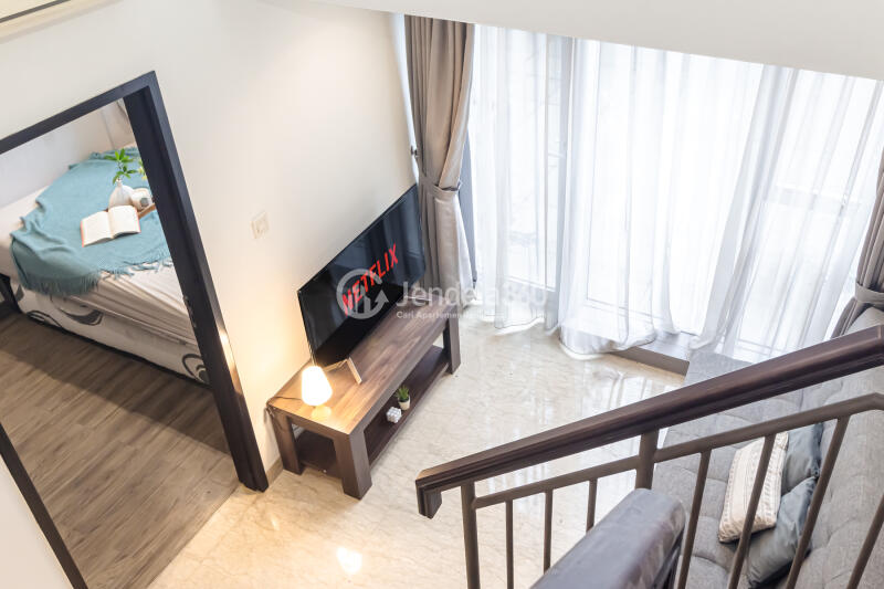 Living Room Fancy 2BR Apartment at Branz BSD Apartment with Greenery View