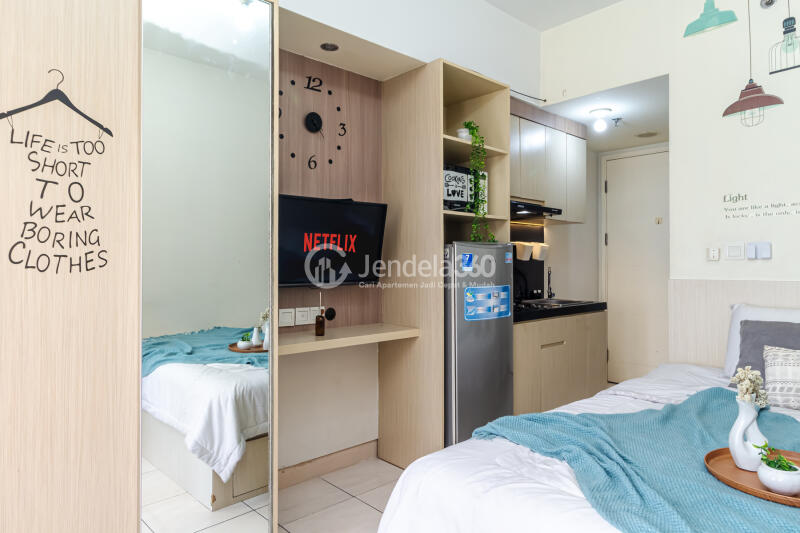 Bedroom Affordable Studio Apartment Close to Bekasi Train Station at The Springlake Summarecon Apartment, High Floor