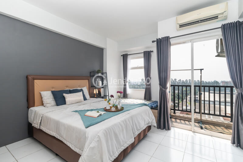 Bedroom Low Floor Studio Apartment with Exoctic Swimming Pool at Kota Ayodhya Apartment